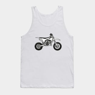 Motocross // print // black white and grey motorcycle Tank Top